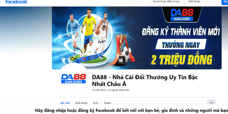 Trang Facebook của DA88