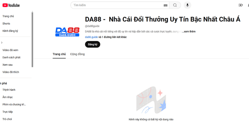 Kênh Youtube của DA88